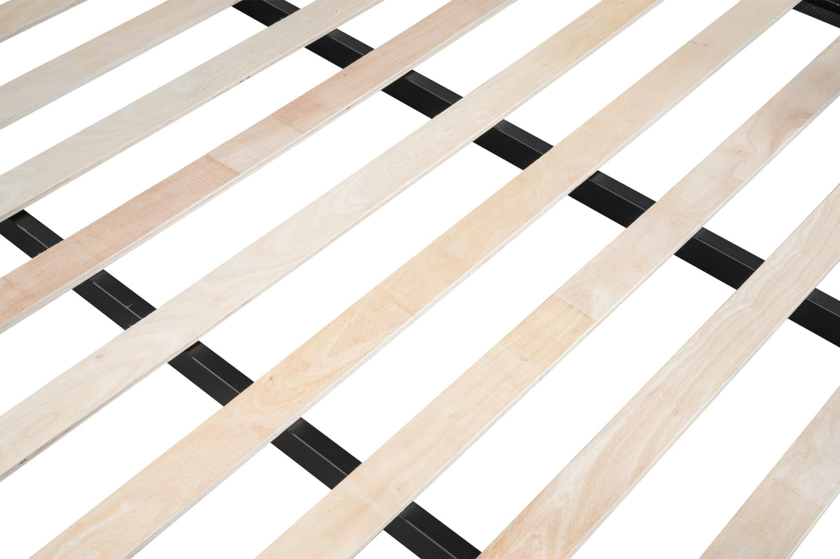 DNYN Black Queen Over Queen Bunk Bed with Wood Slat Support for Kids and Adults, Space-Saving Design, Easy Assembly, No Box Spring Needed DNYN