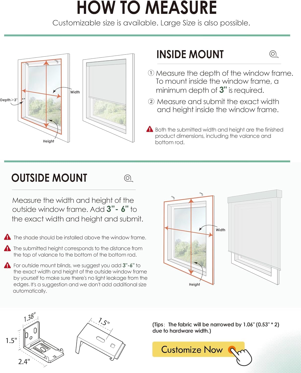 Yoolax Motorized Blinds with Remote, Smart Blinds for Windows Blackout Automatic Shades Work with Alexa Remote Control Roller Window Shades, Fabric Sample (Multicolor) Yoolax