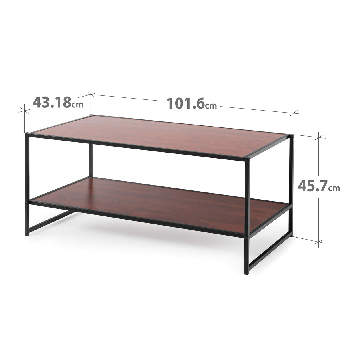 ZINUS TV Stand with Shelf, 40 Inch, Red mahogany wood grain Zinus