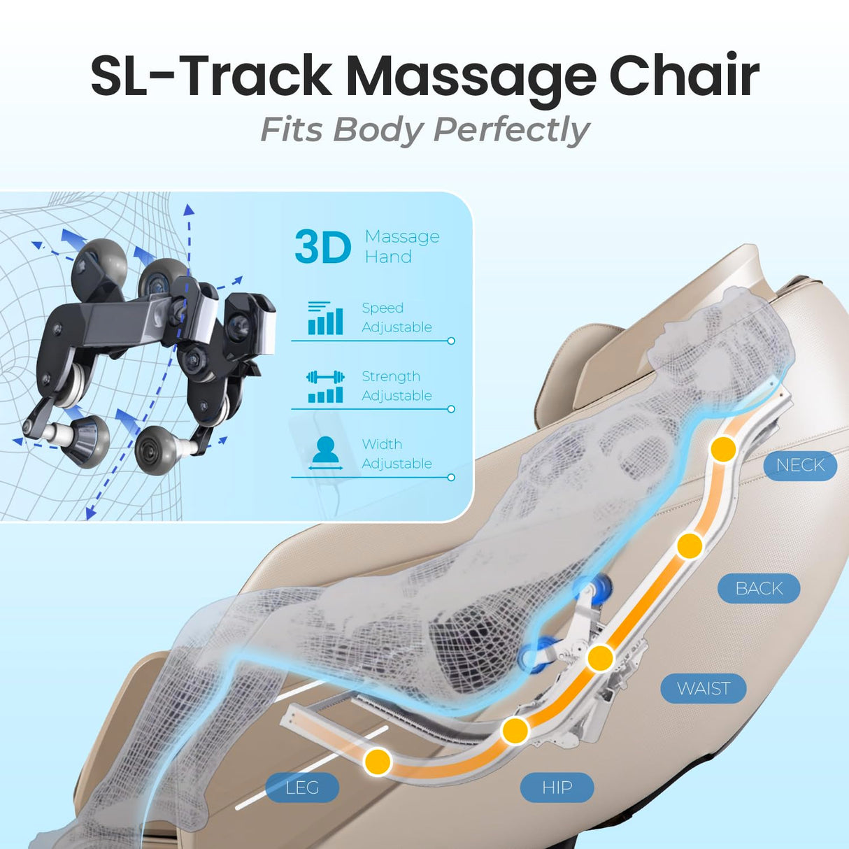 Osaki OS-3D Champ II | Brown Full Body Massage Chair | 3D SL-Track Massage | Zero Gravity | Lumbar Heating | Touchscreen Controller | Auto Body Scan | Bluetooth Speaker Osaki