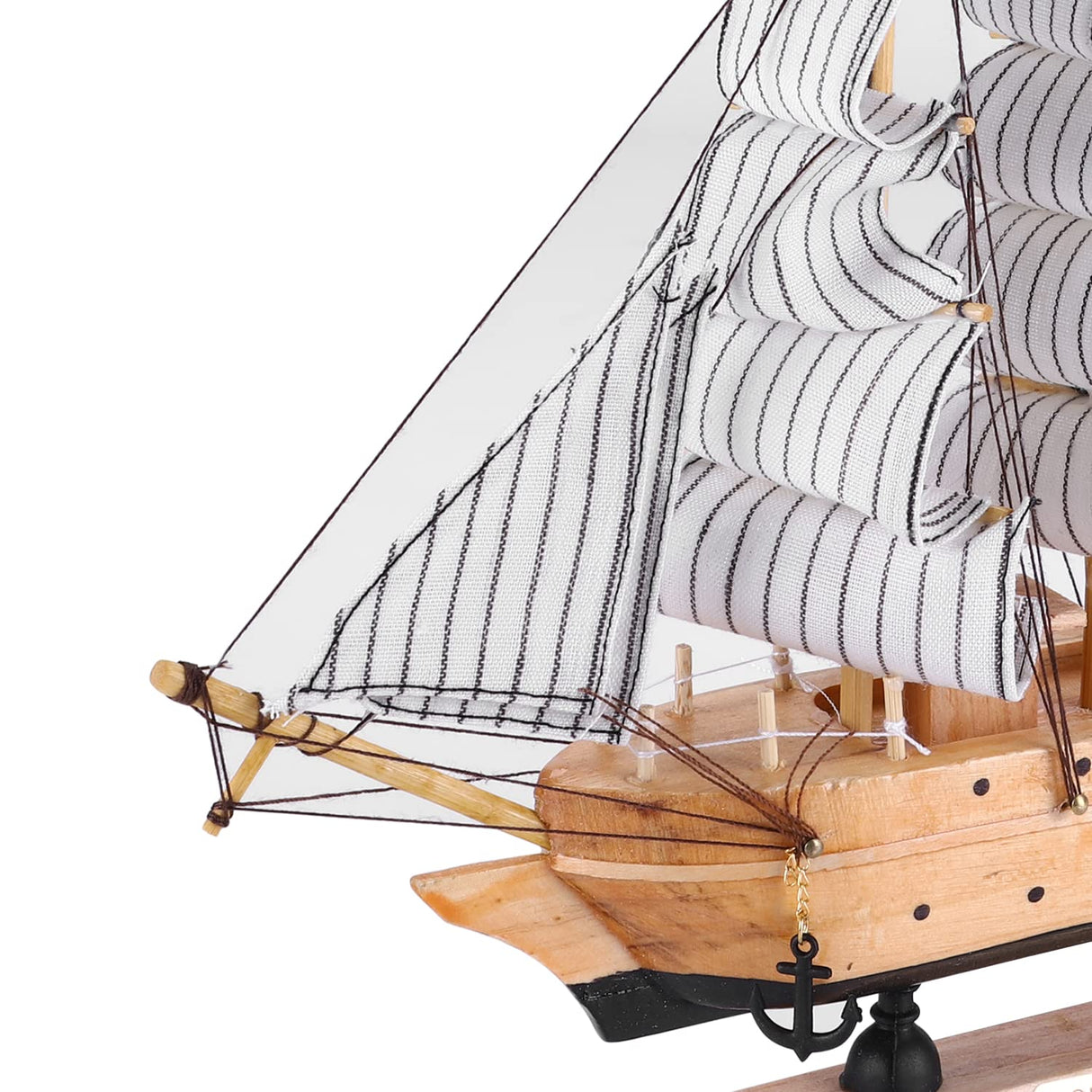 Wooden Sailboat Model Decor Miniature Sailing Boat Ship Model Home Decoration Rustic Mini Antique Sailboat Ornament Crafts Handcrafted Nautical Ocean Theme Sailing Boat for Home Office Tabletop XGOPTS
