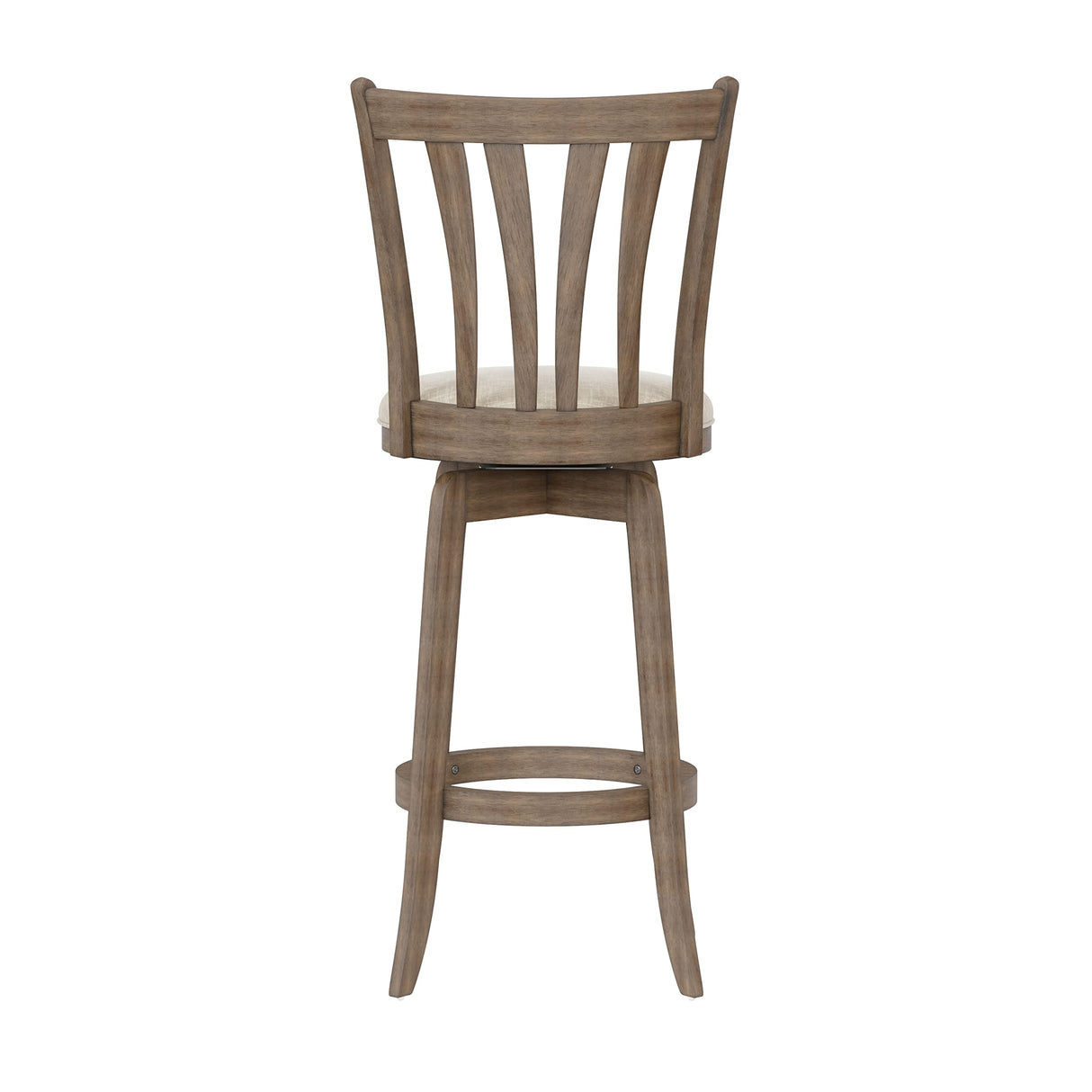 Hillsdale 29.5" Savana Wood Swival Bar Height Stool, Brown Gray Hillsdale