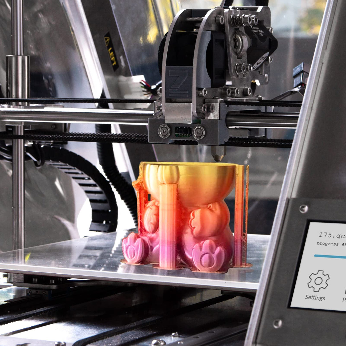 3D Printer Filament, Silk Rainbow PLA Filament 1.75 mm, Color Change Filament Dimensional Accuracy +/- 0.03 mm, 1 KG Spool, PLA Rainbow Silk Multicolor iSANMATE