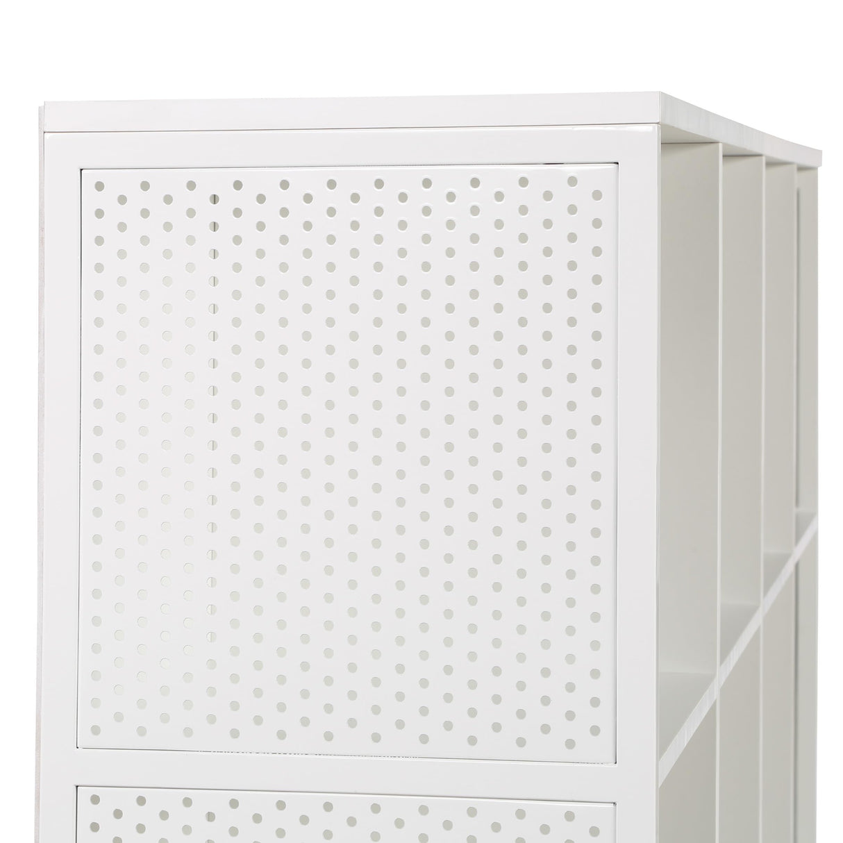 OSP Home Furnishings Ace Contemporary Modern Storage Cube Bookcase, 8 Cubes, White Finish OSP Home Furnishings