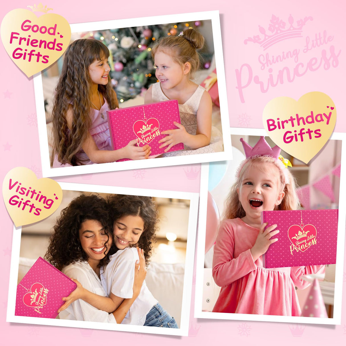 ADUSRIZ Princess DIY Journal Kit for Girls Gift for 8-12, 50 Pcs Scrapbook & Diary Supplies Set, Journaling Art Crafts Kit with Storage Case, Birthday Gifts for Teen Girls Craft Sets ADUSRIZ