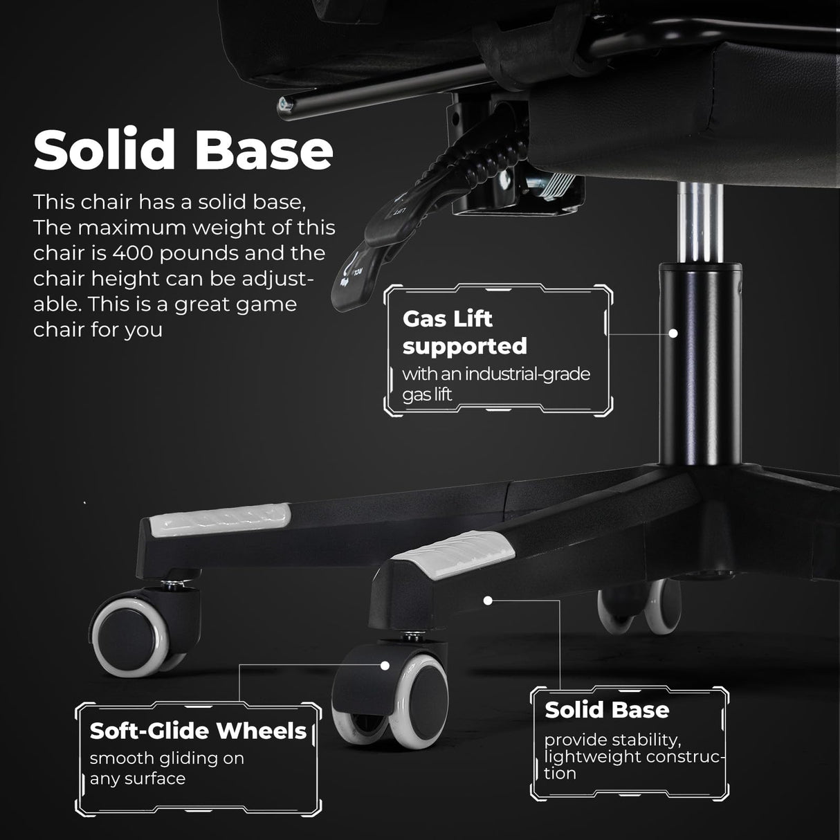 EXRACING Gaming Chair Ergonomic Computer Chair with Footrest and Lumbar Support, Height Adjustable High Back Leather Office Chair, 360° Swivel with Linked Armrest, for Adult and Teen (White) EXRACING