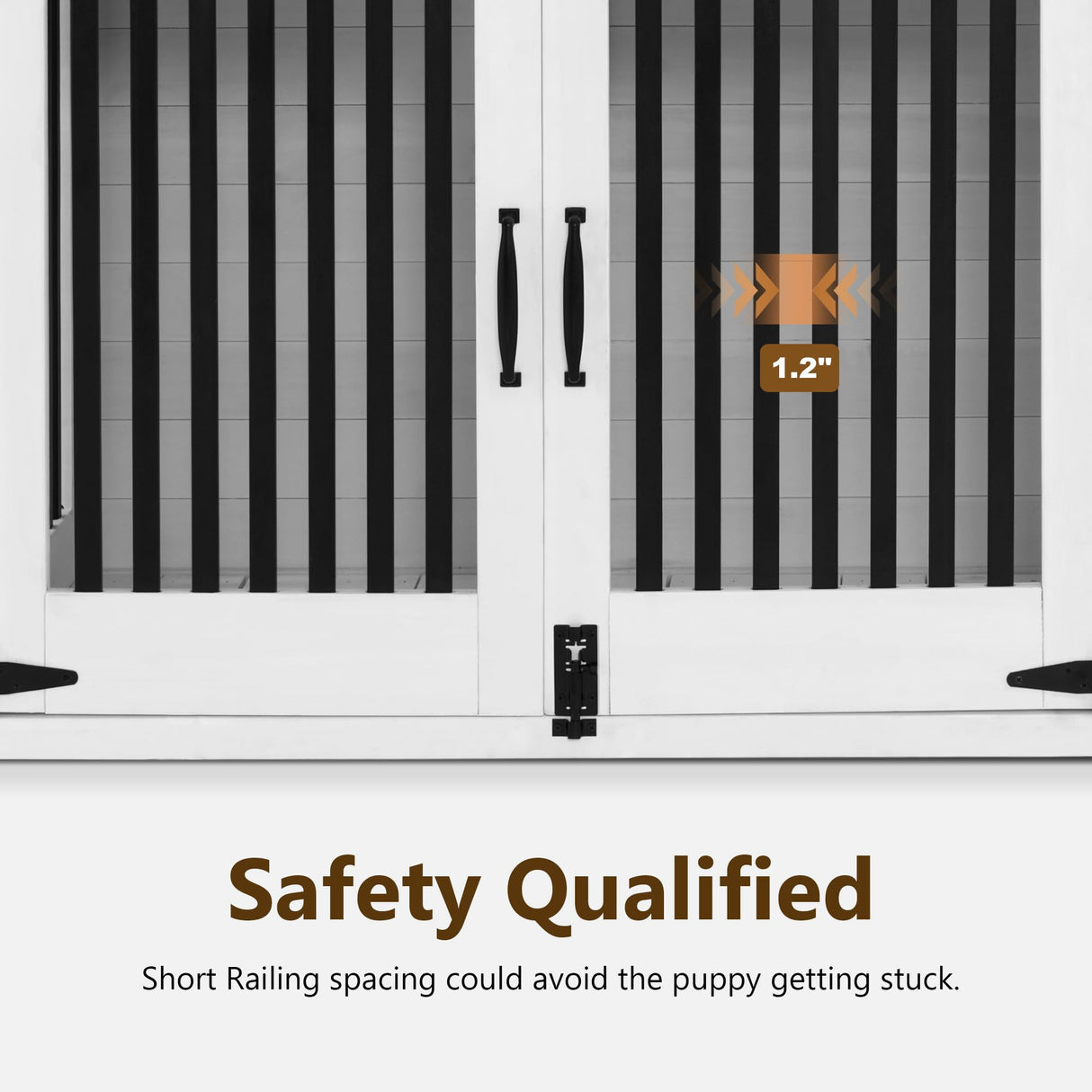 Lovupet Solid Wood Dog Crate Furniture, Medium Dog Cage with Adjustable Shelf and Storage Cabinet, 1775 Lovupet