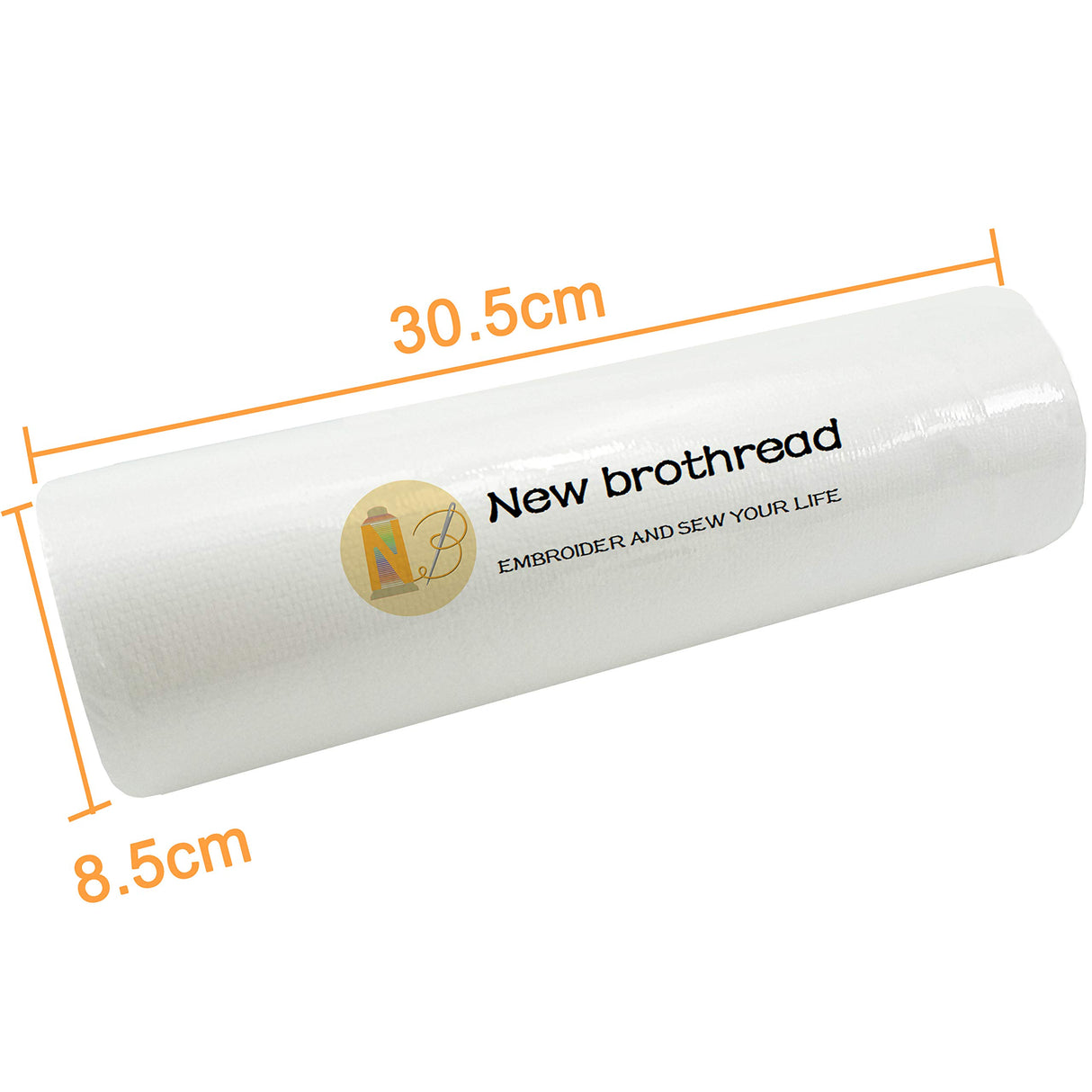 New brothread Fusible Iron on No Show Mesh Machine Embroidery Stabilizer Backing 12" x 25 Yd roll - Light Weight 1.8 oz - 3 Options - Tear Away/Cut Away/No Show Mesh New brothread