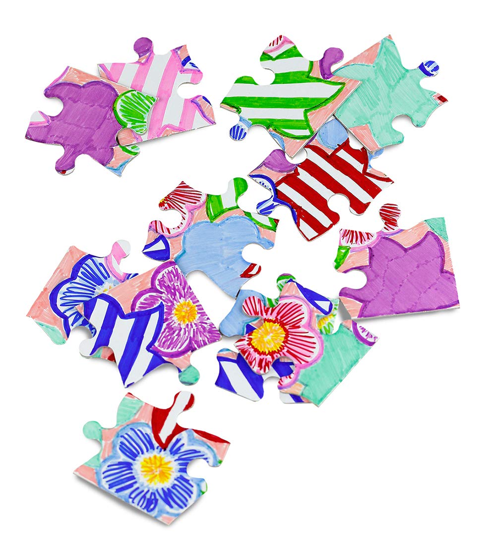 24 Blank Jigsaw Puzzles – 5.5 x 8 Inch, 12 Pieces Each – Hygloss DYI party invites, Perfect for Decorating, Kids' Activities, Arts & Crafts or Party Favors - Puzzle Pieces to Draw On for Crafts Hygloss
