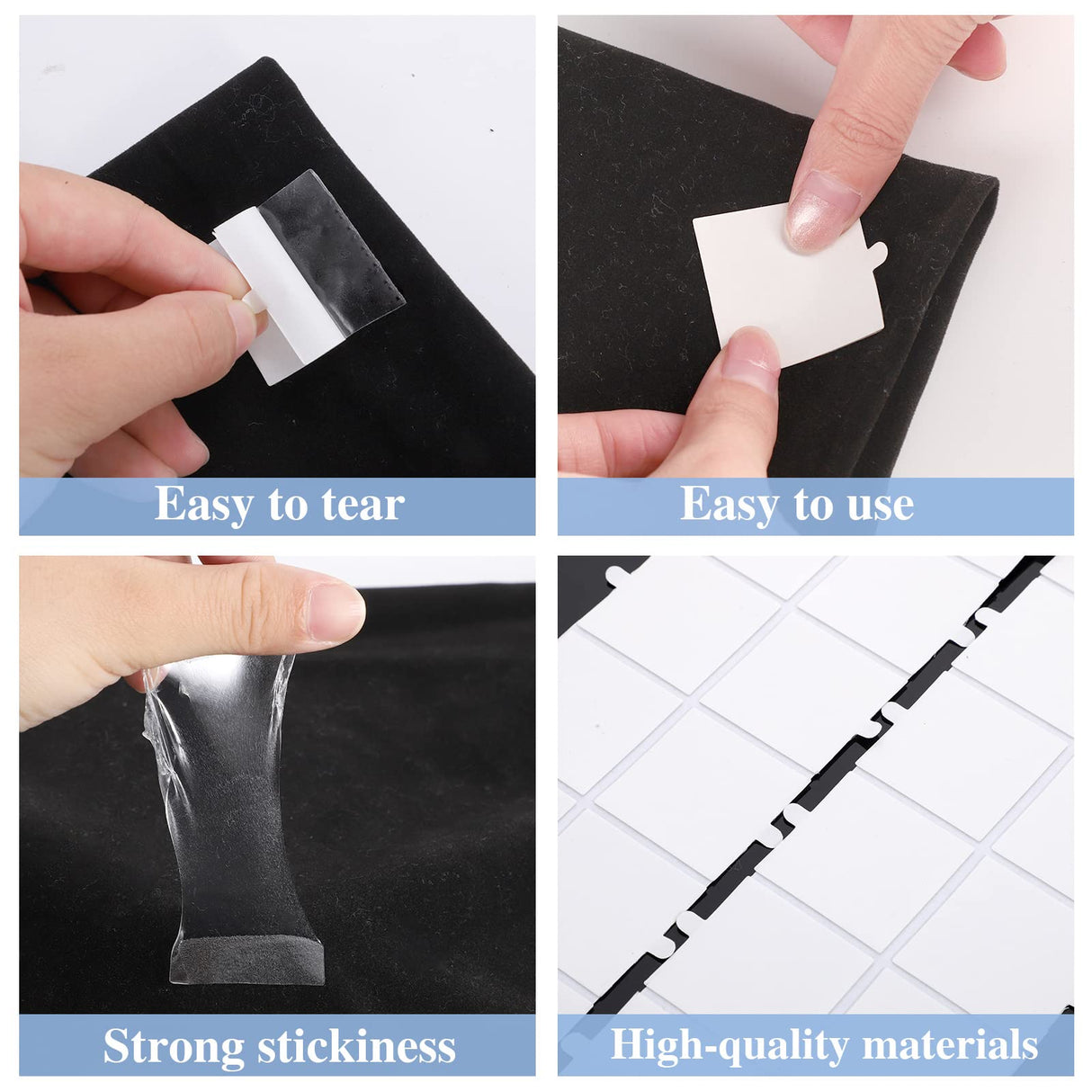 140 Pack Double Sided Tape for Acoustic Panels, Transparent Acoustic Foam Adhesive Heavy Duty Wall Mounting Squares for Sound Proof Foam Panels, 1.4 inch Prudiut