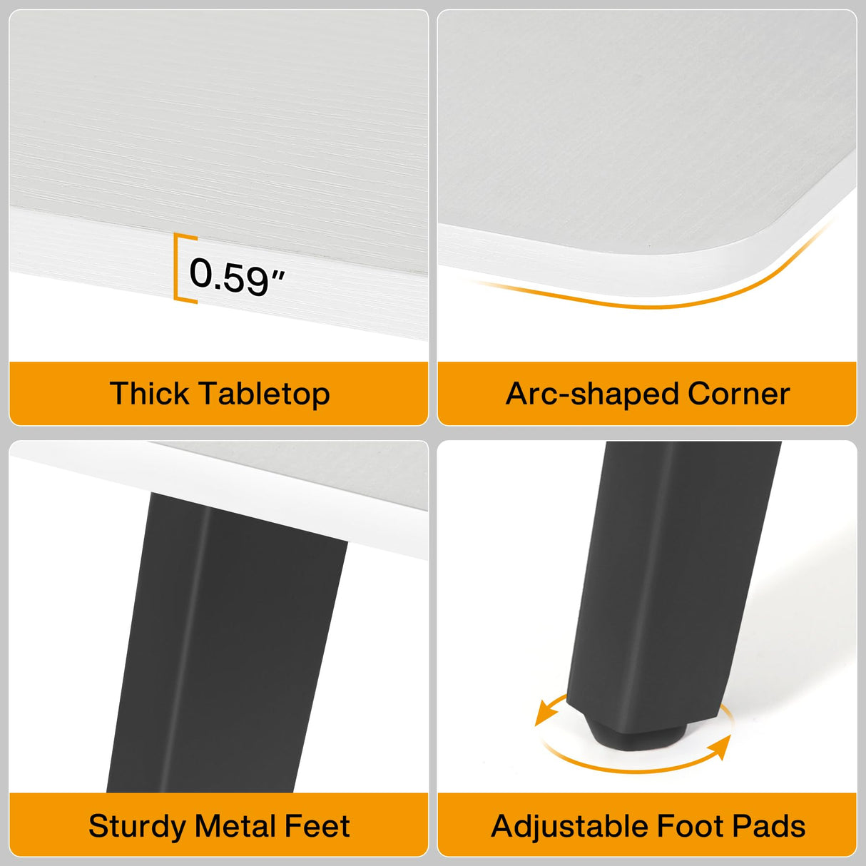 Tribesigns 6FT Conference Table, 70.86L x 35.43W x 29.52H Inches Boat Shaped Meeting Table, Modern Seminar Table for Office Meeting Conference Room (6ft, White & Black) Tribesigns