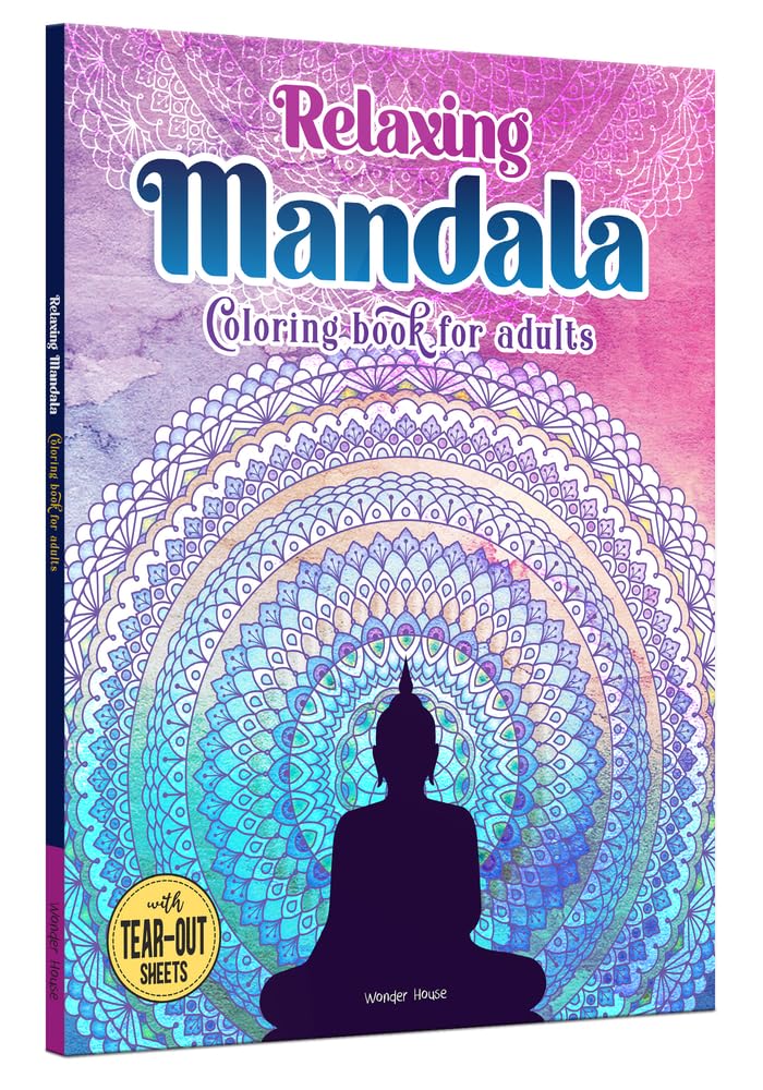 Relaxing Mandala: Coloring Book For Adults WoodArtSupply