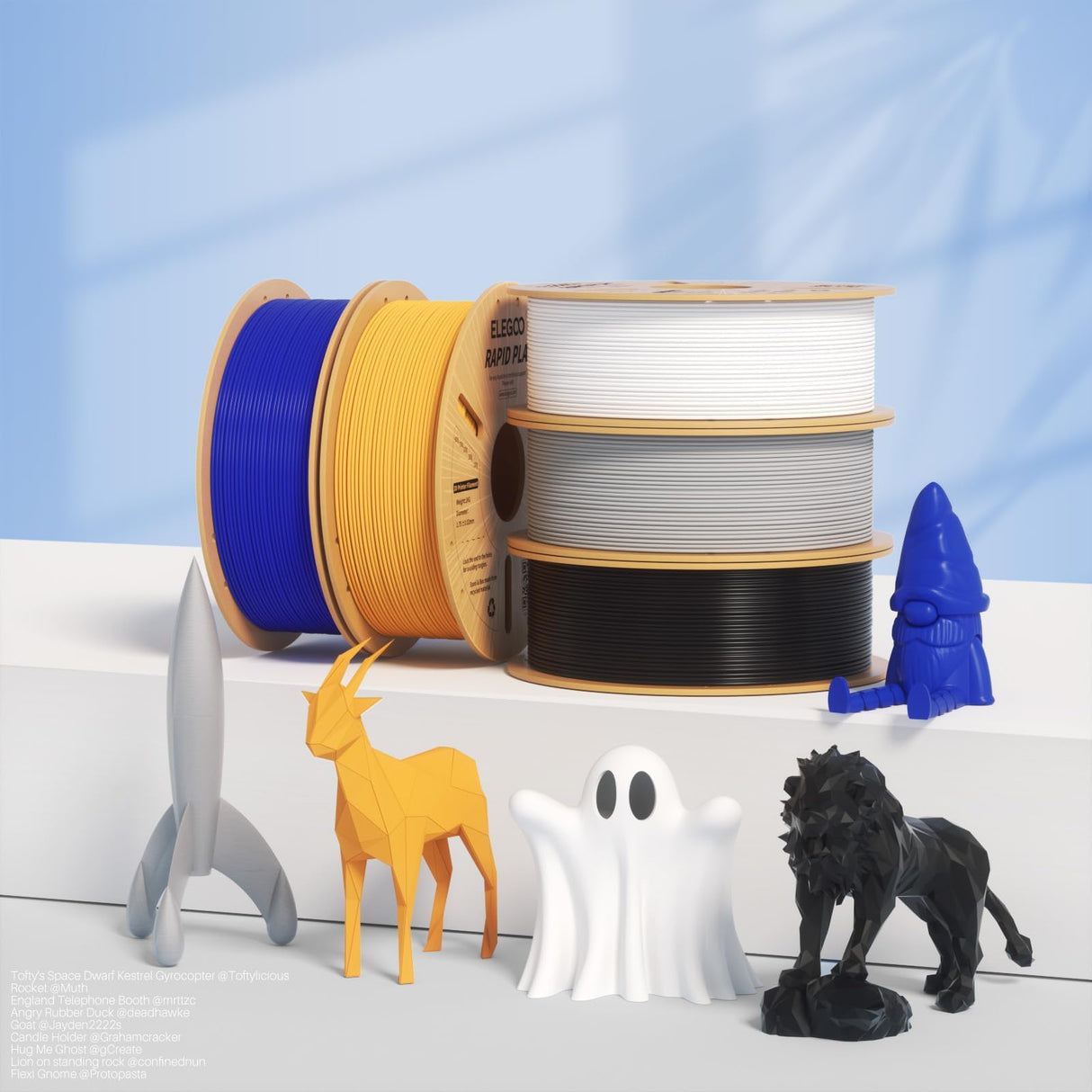 ELEGOO Rapid PLA Plus Filament 1.75mm Black 1KG, PLA+ 3D Printer Filament for 30-600 mm/s High Speed Printing, Dimensional Accuracy +/- 0.02 mm, 1kg Cardboard Spool(2.2lbs) ELEGOO