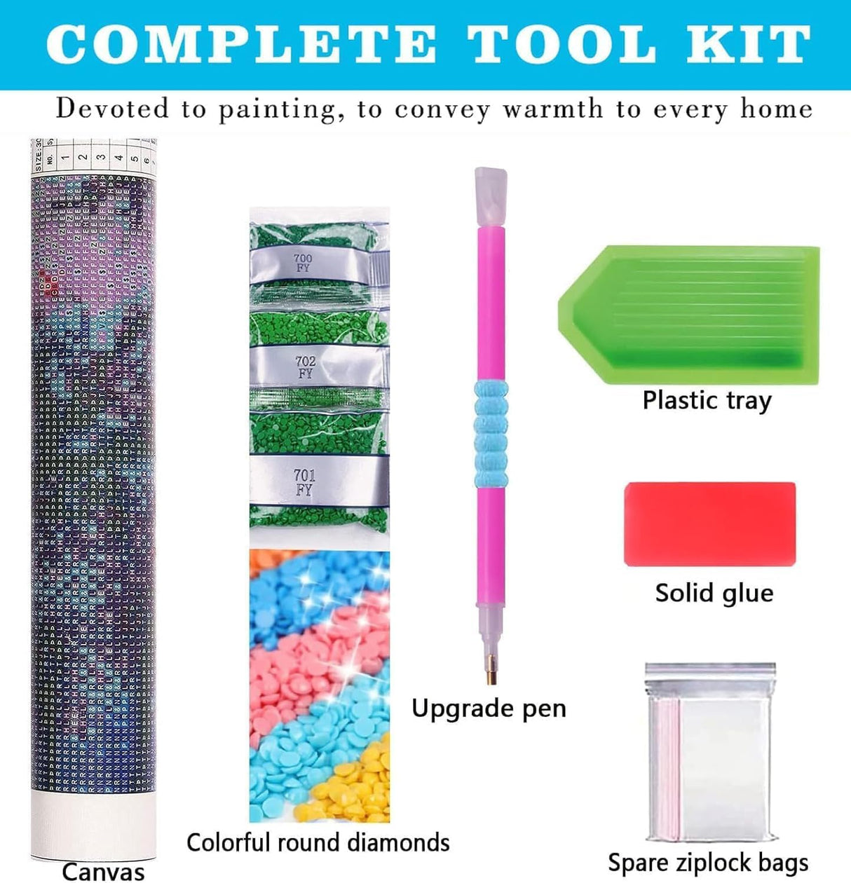 Benjenes Diamond Art Kits for Adults, Fairy Diamond Painting Kits for Adults, 5D DIY Round Drill Gem Art Paint with Diamonds Dots Crafts Kits for Home Decor Gift 14x14inch Benjenes