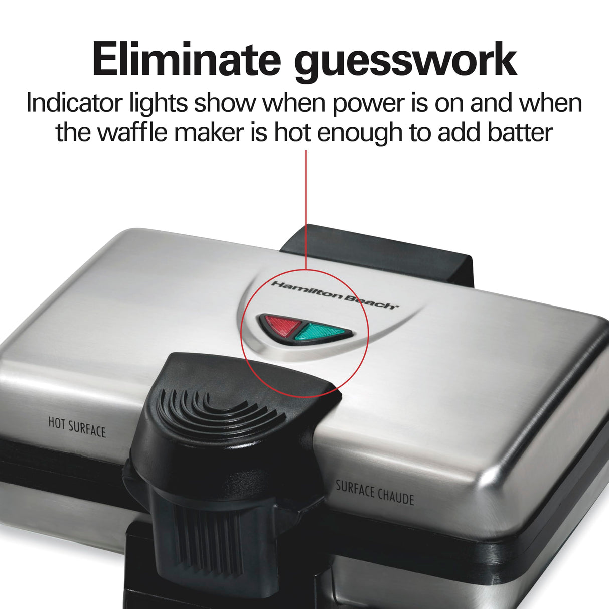 Hamilton Beach Belgian Mini Waffle Maker with Shade Control, Makes 2 at Once, Create Personalized Keto Chaffles and Hash Browns, Non-Stick Plates, Compact Design, Stainless Steel Hamilton Beach