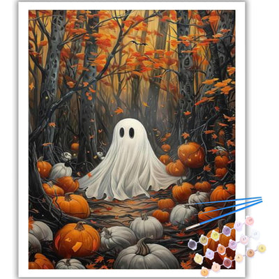 Arttoplus Halloween Paint by Numbers Kit for Adults Beginner-Ghost Adult Paint by Number Kits on Canvas, Ghost DIY Acrylic Oil Painting by Numbers for Adults for Gift Home Wall Decor(16x20inch)