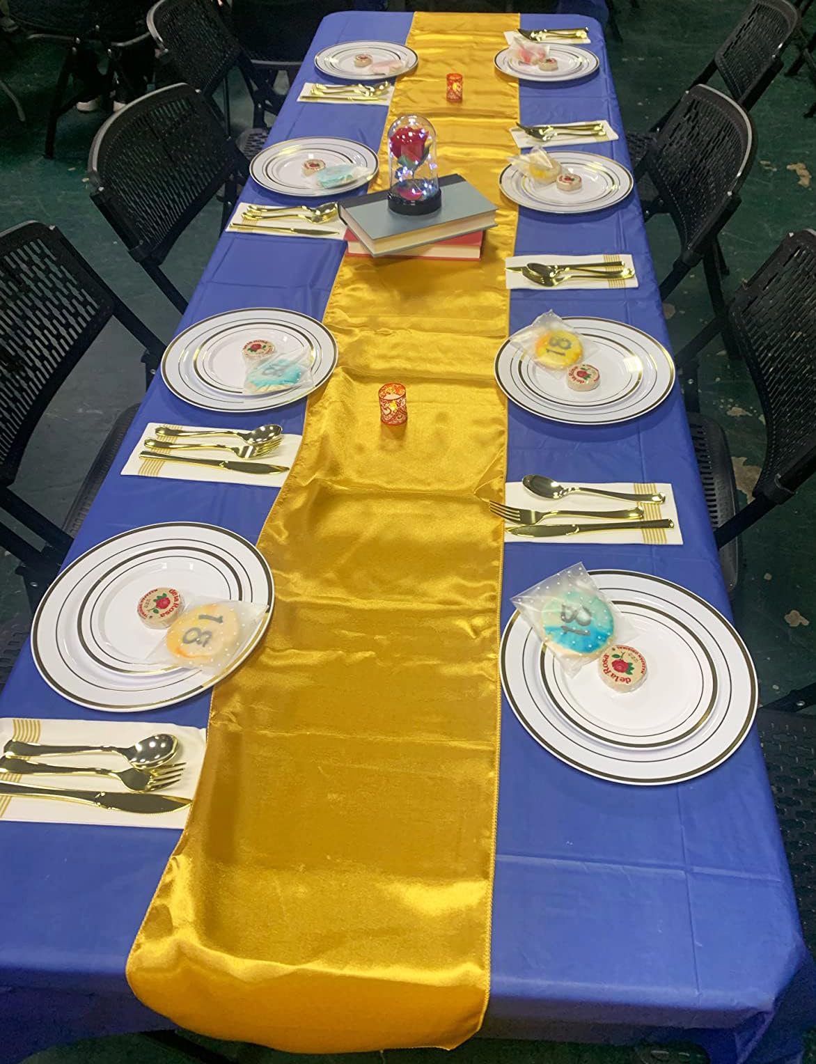 WENSINL White Table Runner 10 Pack - Satin Table Runners 12 x 108 Inches Long for Wedding Parties Birthday Meeting Events Decorations WENSINL