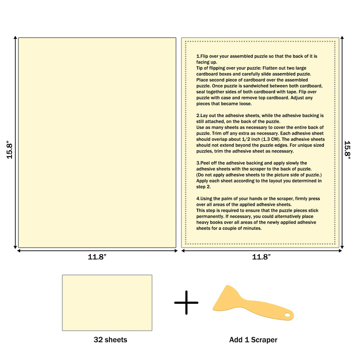 Preserve Puzzle Glue - 32 Sheets, No Stress & No Mess Puzzle Saver RECHIATO