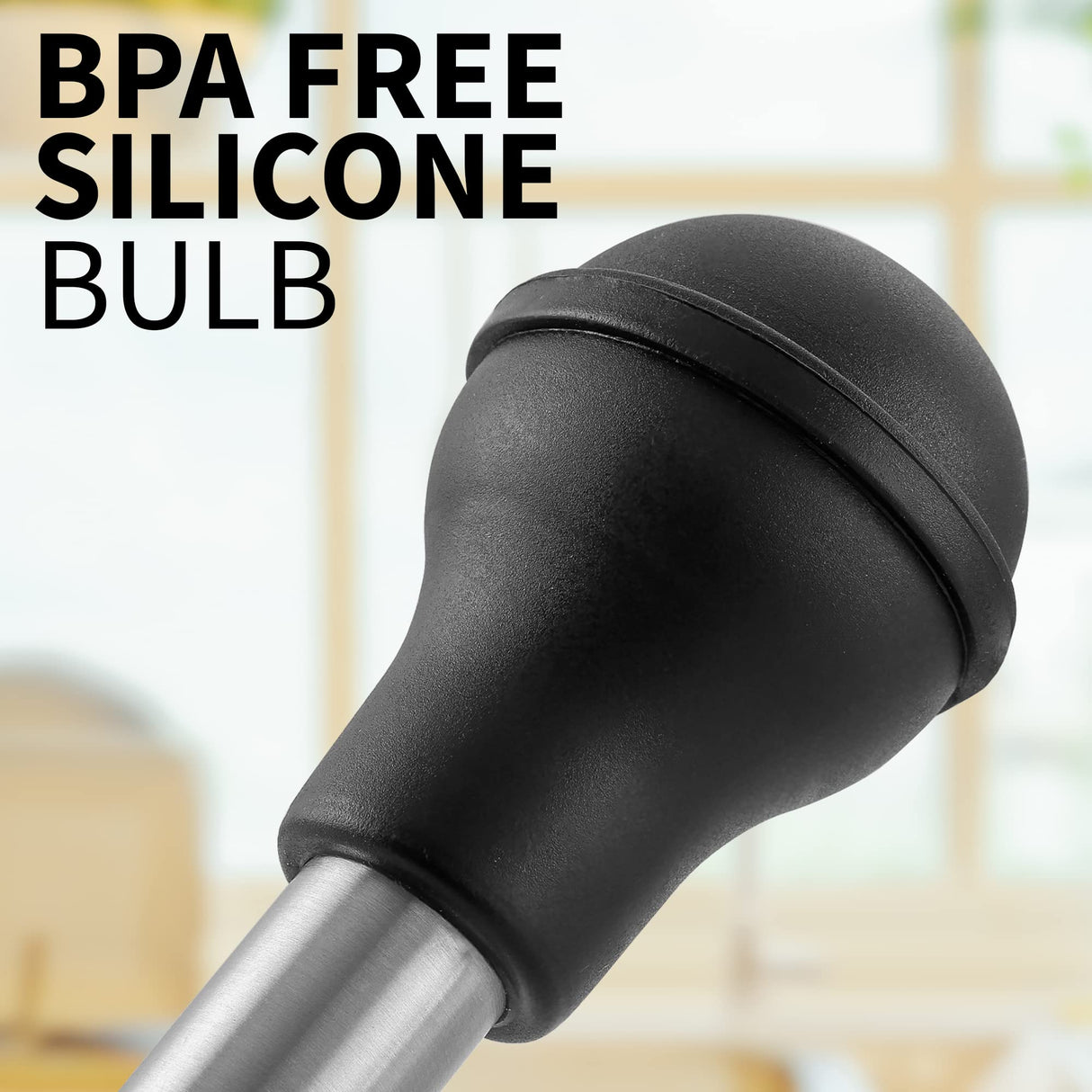 Zulay Kitchen Stainless Steel Turkey Baster for Cooking - Food Grade Metal Turkey Baster Syringe & Silicone Suction Bulb - Turkey Baster Large Size - Includes 2 Detachable Needles and Cleaning Brush Zulay Kitchen