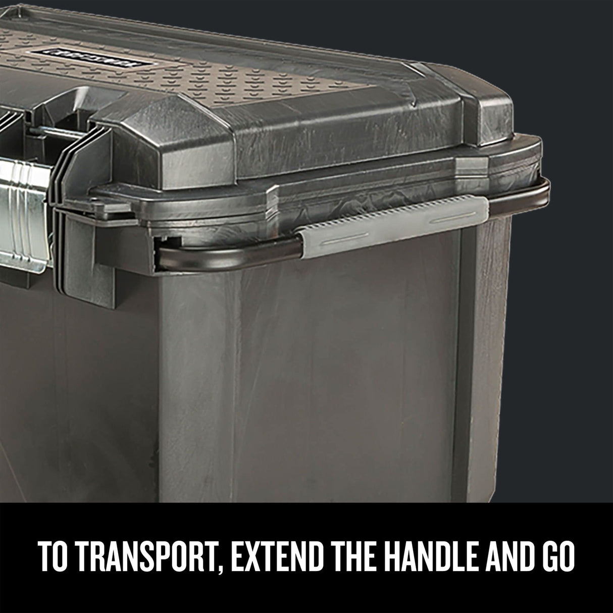 CRAFTSMAN 29-in. Rolling Tool Box with Wheels, Black, Plastic, Lockable (CMST24800) CRAFTSMAN