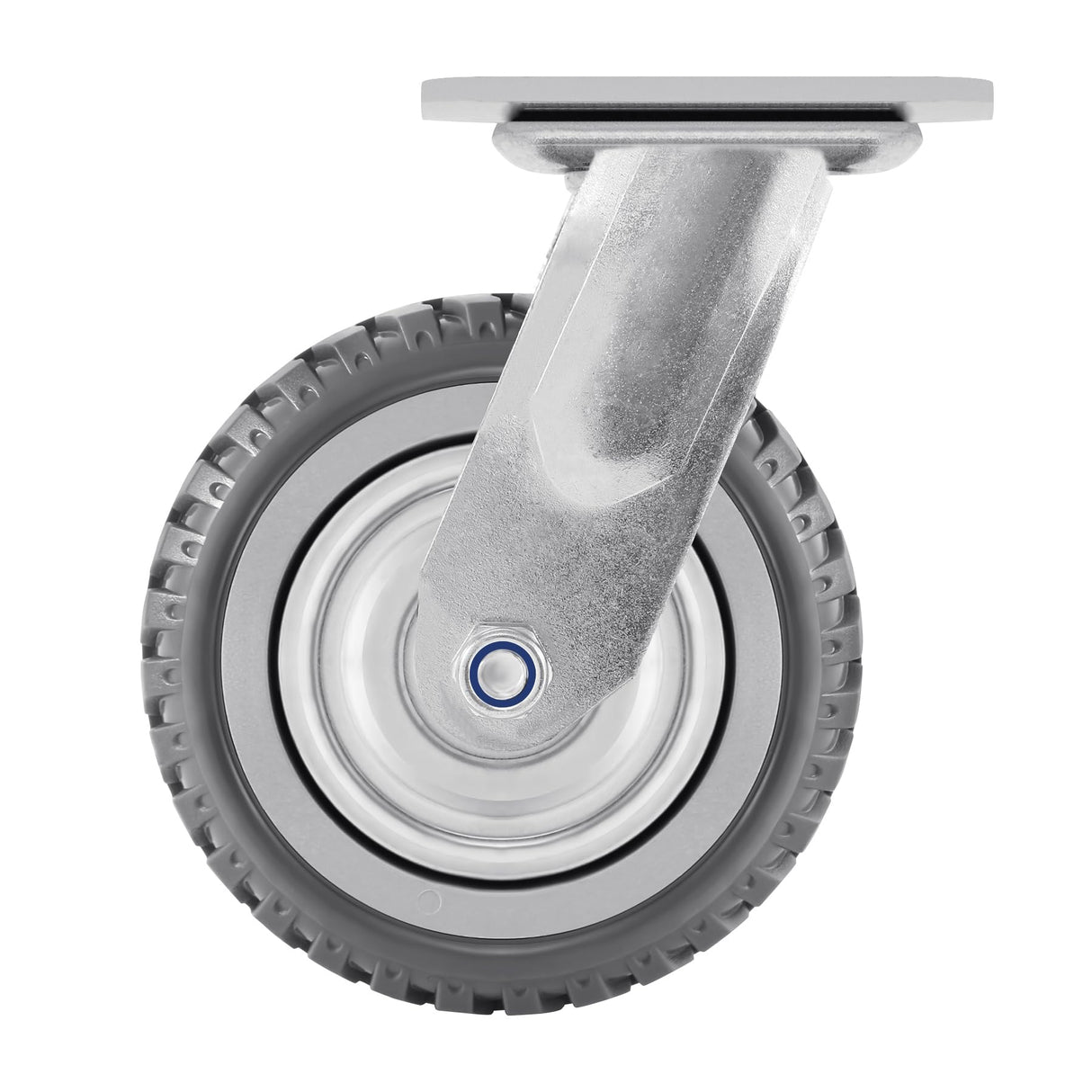 TRY-YEAN 4 Pack 6 Inch Heavy Duty Caster Wheels, Anti-Skid All Swivel Industrial Casters 2204lbs, 360 Degree Top Plate, 2 w/Brakes 2 No Brakes Polyurethane Plate Casters for Cart Furniture Workbench TRY-YEAN