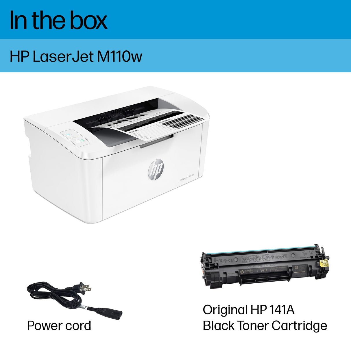 HP LaserJet M110w Wireless Printer, Print, Fast speeds, Easy setup, Mobile printing, Best for small teams HP