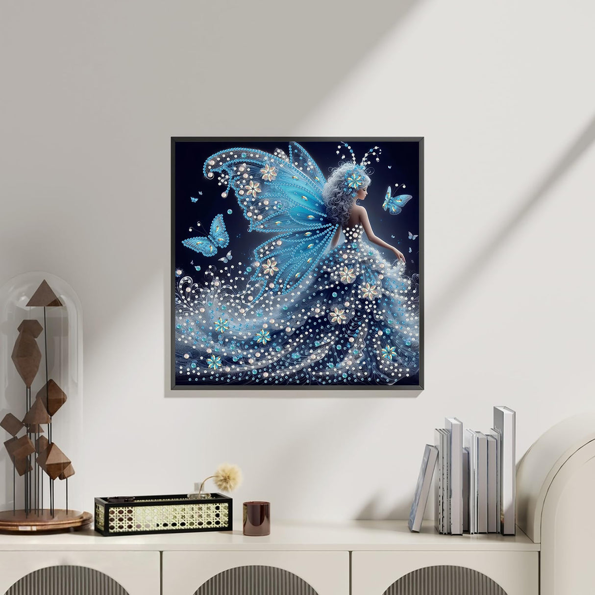 GXGLLPZBY Diamond Painting Kits for Beginners,Butterfly Fairy Diamond Arts Kits for Adults,5D DIY Special Shaped Gem Art Kit,Crystal Paint by Diamond for Home Wall Decor 11.8x11.8inch GXGLLPZBY