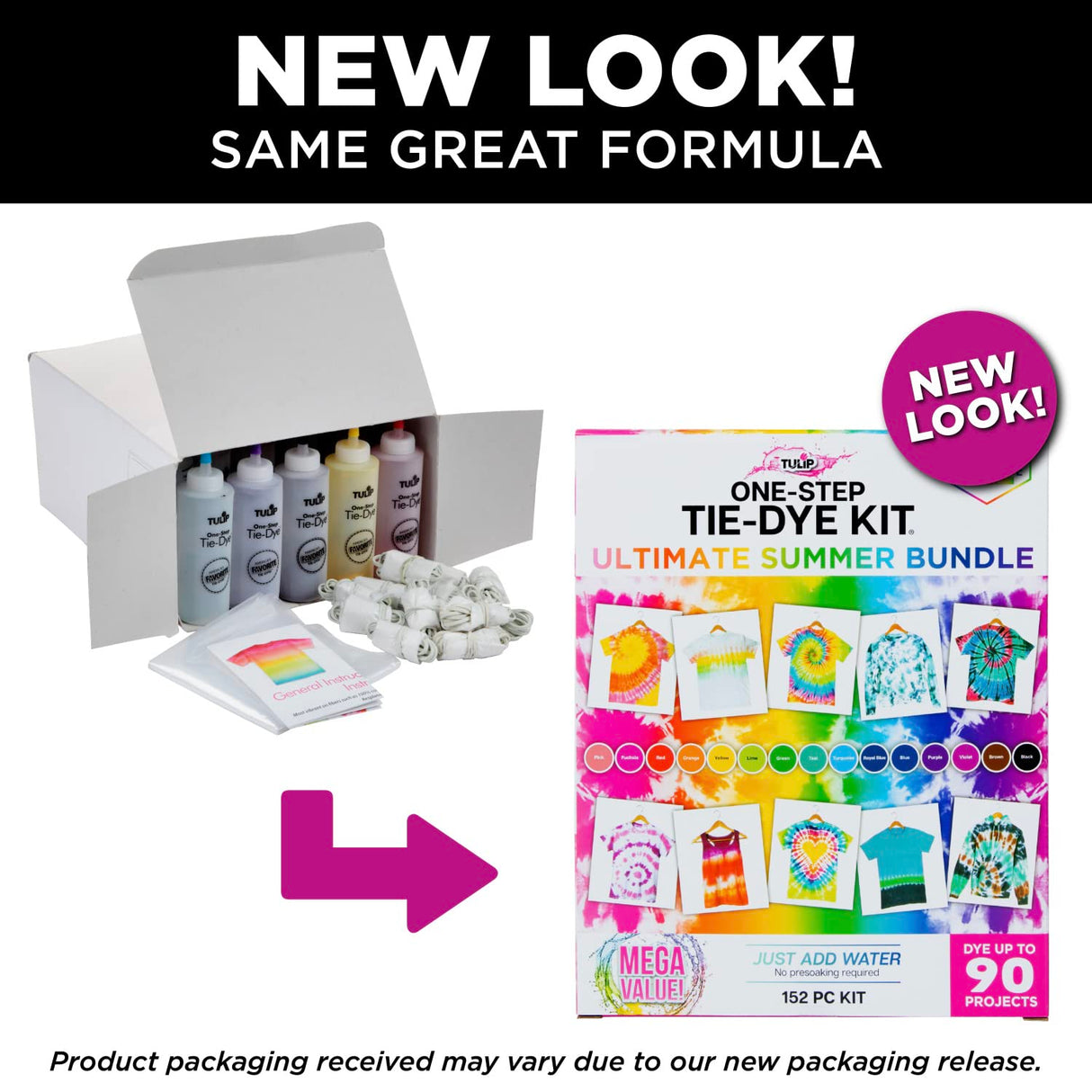 Tulip One-Step Tie-Dye Kit Ultimate Summer Bundle, Giant Classroom Pack, Tie Dye for Large Groups and Parties, Durable Results - Includes 30 Bottles, Comes with Easy Techniques for Beginners Tulip