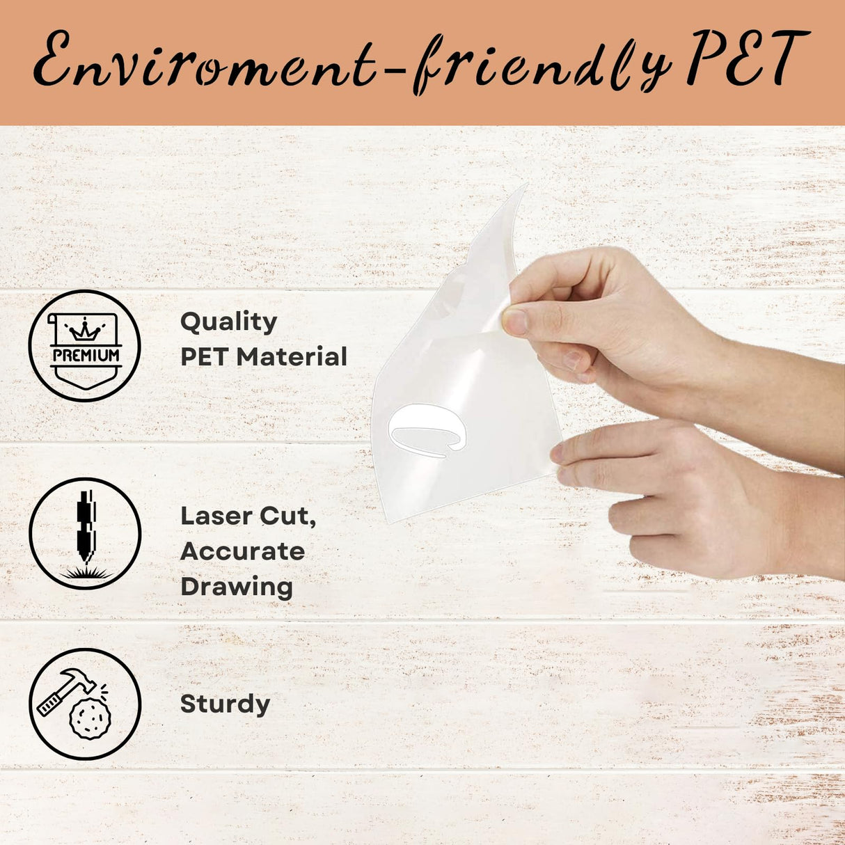 Stencils for Painting, 45 Pack, 8.27x5.52 Inch, Reusable Plastic Large Letter Stencils for Painting on Wall, Wood, Fabric, Rock, Chalkboard, Signage, Art Projects Lofivilra