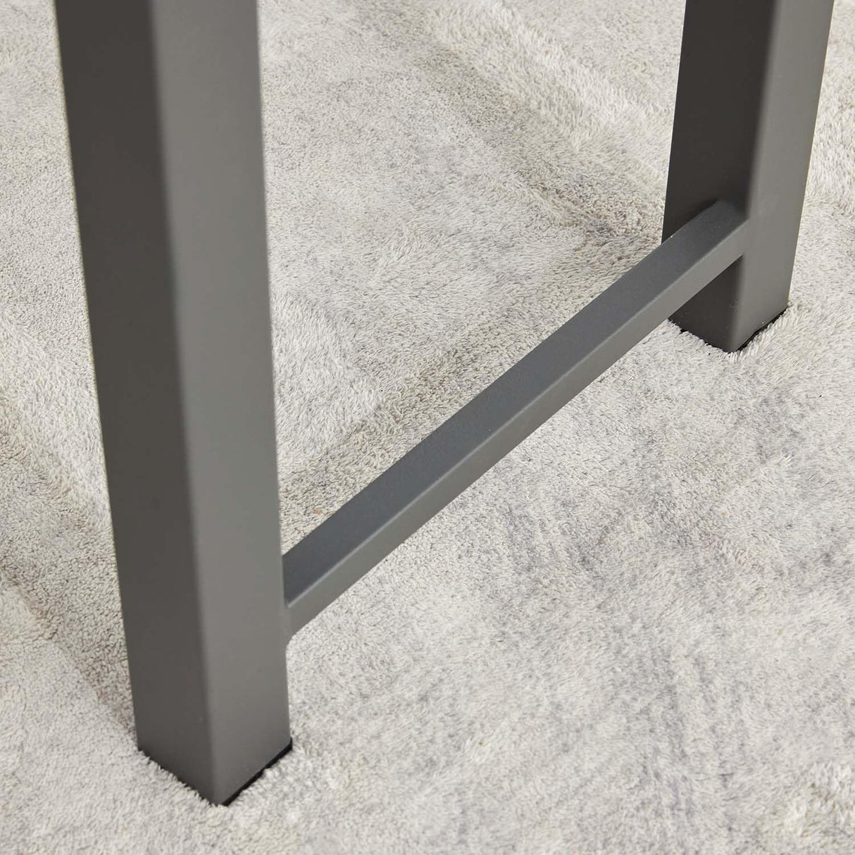 Outdoor Metal Backless Bench, 46" Patio Garden Bench for Outdoor, All Wheather Outdoor Bench for Garden, Backyard, Porch, Grey Puntogen