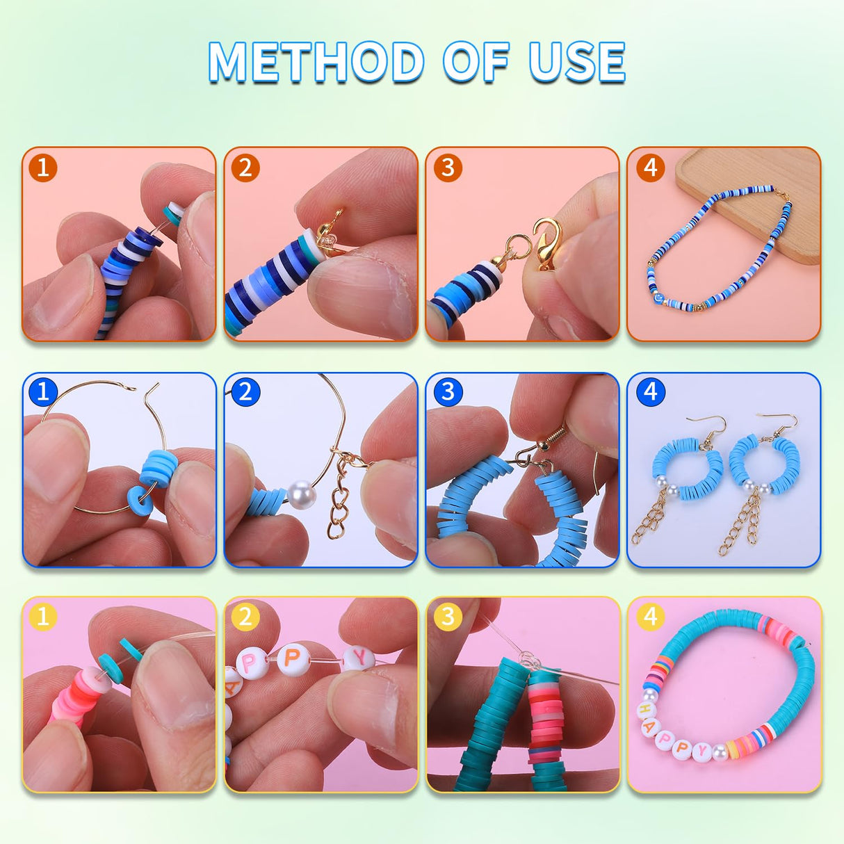 Clay Beads Bracelet Making Kit, 6500 Pieces, 24 Colors, Preppy Beads with Charms, DIY Jewelry Crafts for Kids 6-13 AIPRIDY