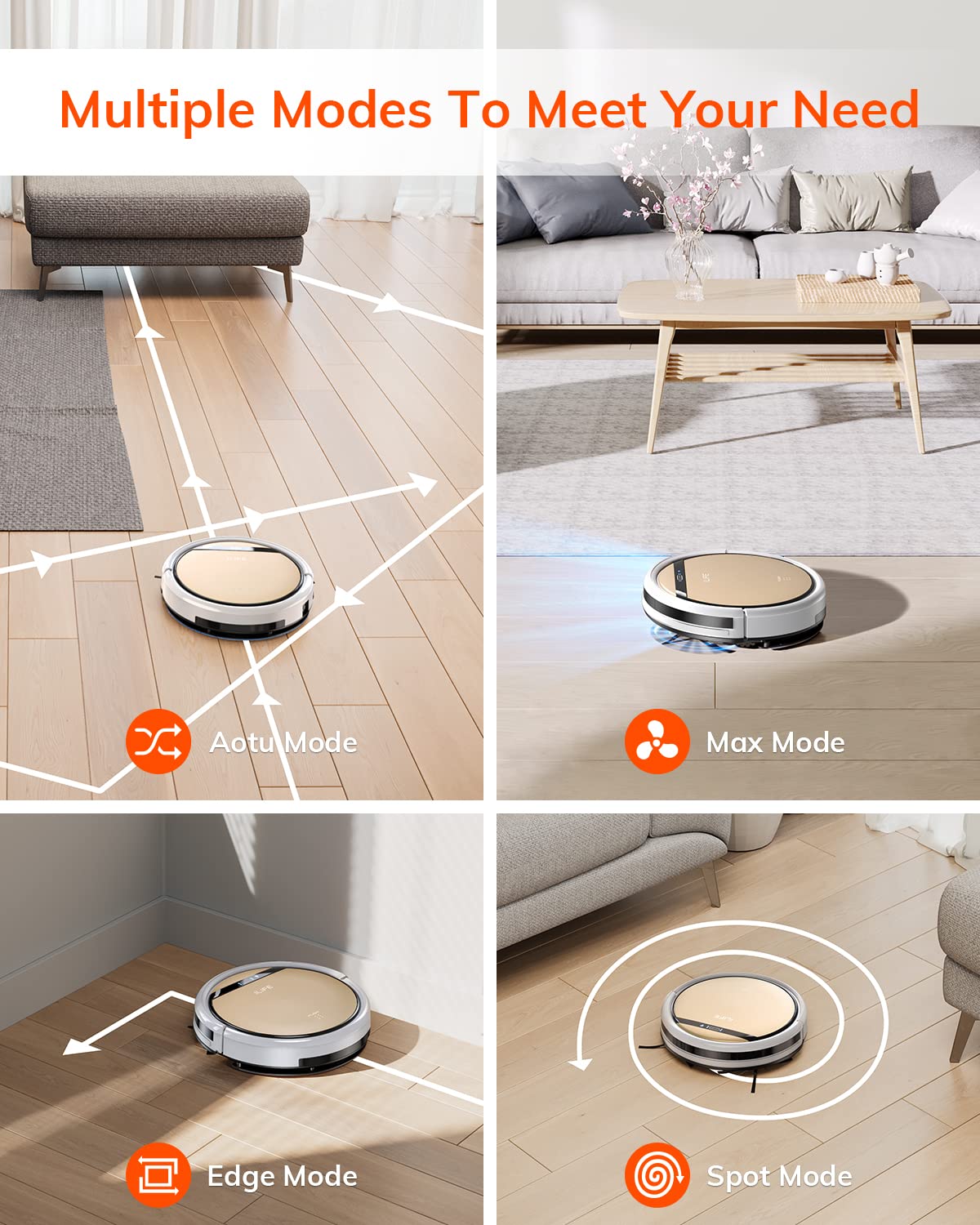 ILIFE V5s Plus Robot Vacuum and Mop Combo, Works with 2.4G WiFi, Alexa/App/Remote Control, Automatic Self-Charging Robotic Vacuum Cleaner, for Pet Hair, Hard Floor, Low Carpet (V5s Pro Upgraded) ILIFE