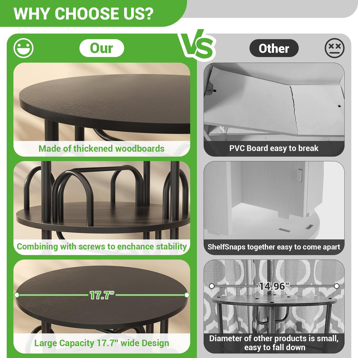 Aheaplus 5 Tier Rotating Bookshelf Tower, 360 Display Spinning Bookcase, Revolving Round Book Shelf Narrow Swivel Bookshelf, Vertical Turning Spiral Corner Book Organizer for Small Space, Black Aheaplus