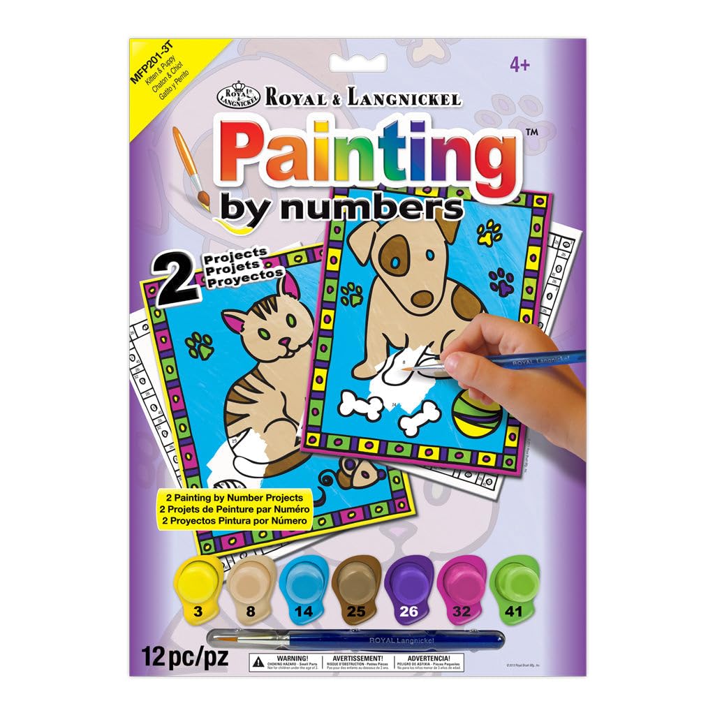 Royal Brush My First Paint by Number Kit, 8.75 by 11.375-Inch, 2/pkg Royal & Langnickel