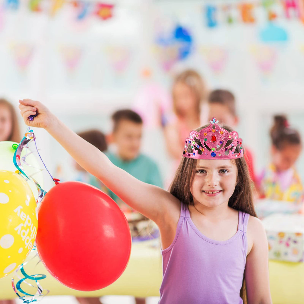 Frcctre 24 Pcs Foam Crowns Set, DIY Foam Princess Tiaras and Crown, Make Your Own Crowns Set with Crystal Diamond Sticker Birthday Party Decoration Favor Supplies for Kids and Adults Frcctre