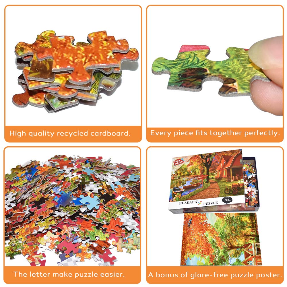 Jigsaw Puzzles for Adults 1000 Piece Puzzle for Adults 1000 Pieces Puzzle 1000 Pieces-Autumn Village HUADADA