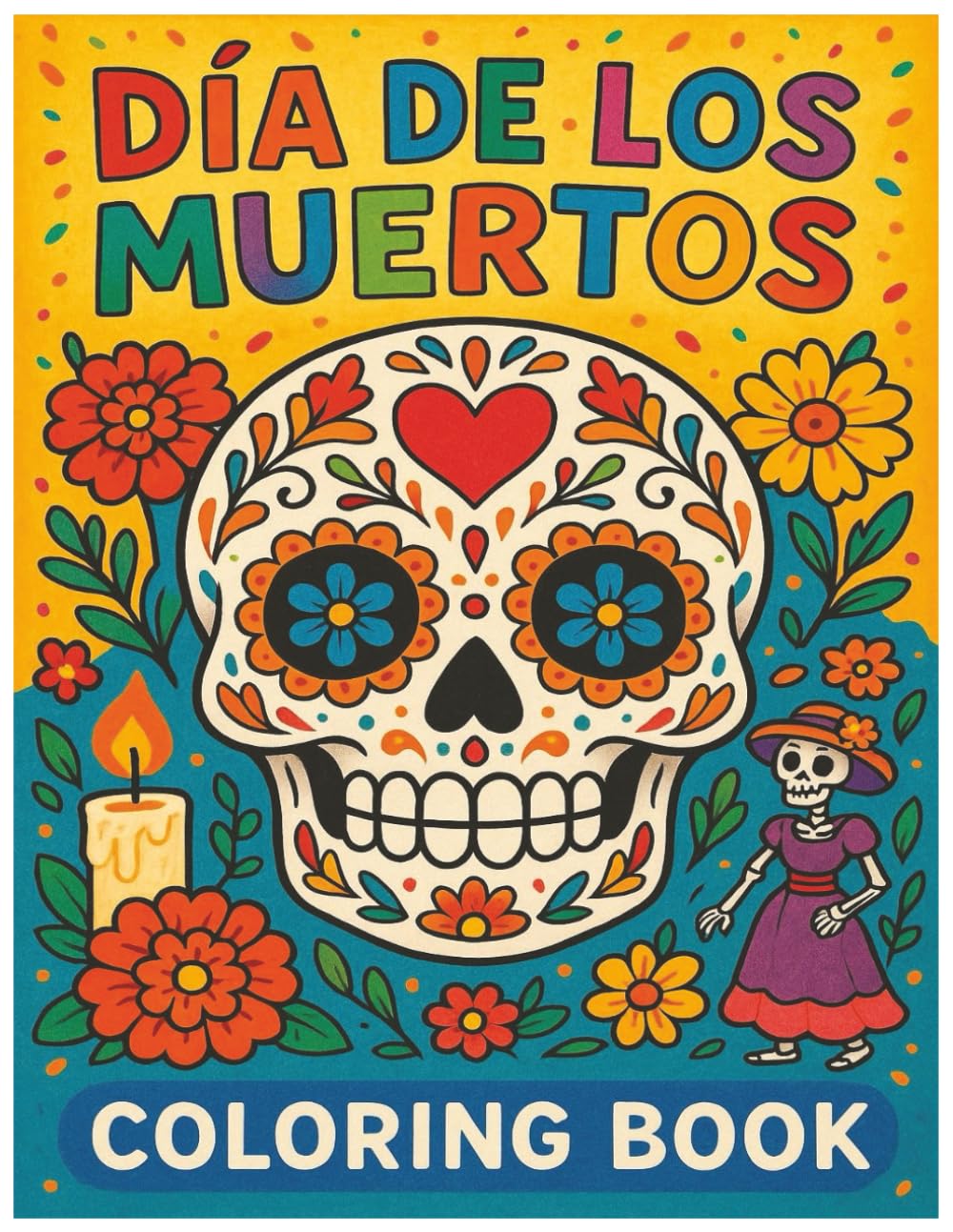 DIA DE LOS MUERTOS: COLORING BOOK Majosta
