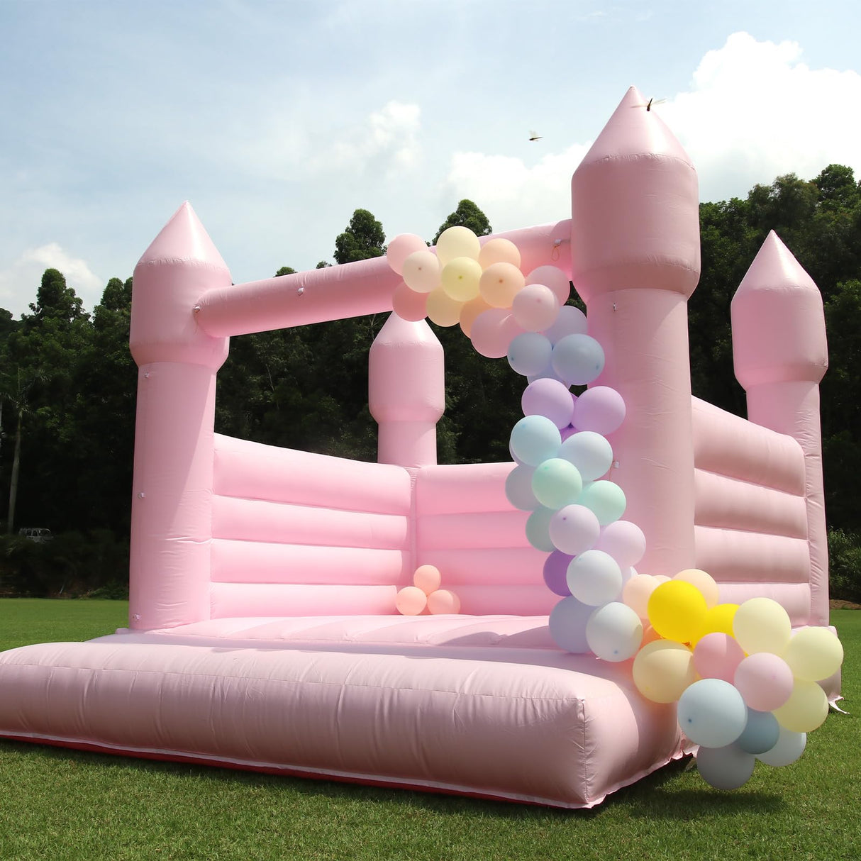 13FT Pink Bounce House for Kids Adults,100% PVC Commercial Grade Bounce House with 750W Blower Large Inflatable Bounce House for Birthday Party,Wedding,Gender Reveal and Backyard Decor 13x11.5x10FT awesmflate