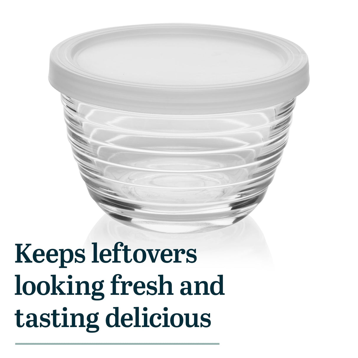 Libbey Small Glass Prep Bowl 8 Count (Pack of 1), Glass Containers with Lids Keep Leftovers Fresh, Durable Dishwasher Safe Glass Meal Prep Bowls, Glass Bowls Set for Meal Prepping, Snacks Libbey