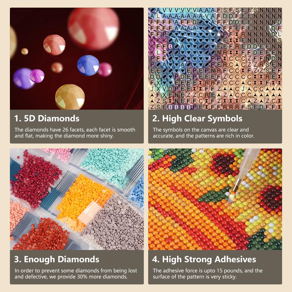 FHBUBPUP Diamond Painting Kits for Adults, Glow Butterfly Diamond Art Kits for Beginners, 5D DIY Full Drill Round Gem Art, Paint with Diamond Beads Craft Christmas Home Wall Decor 12x12 inch FHBUBPUP