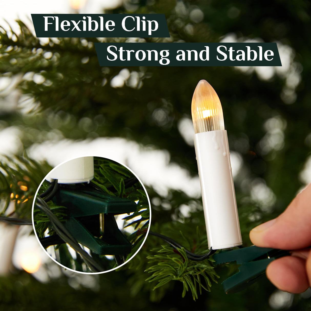 50 Pcs Christmas Flameless Candles Lights, 2024 New Candle Lights with 3 Color & 11 Mode Remote Control, 3D Flickering LED Candle String Lights for Christmas Trees, Fireplaces, Church, Wedding Selarlyt