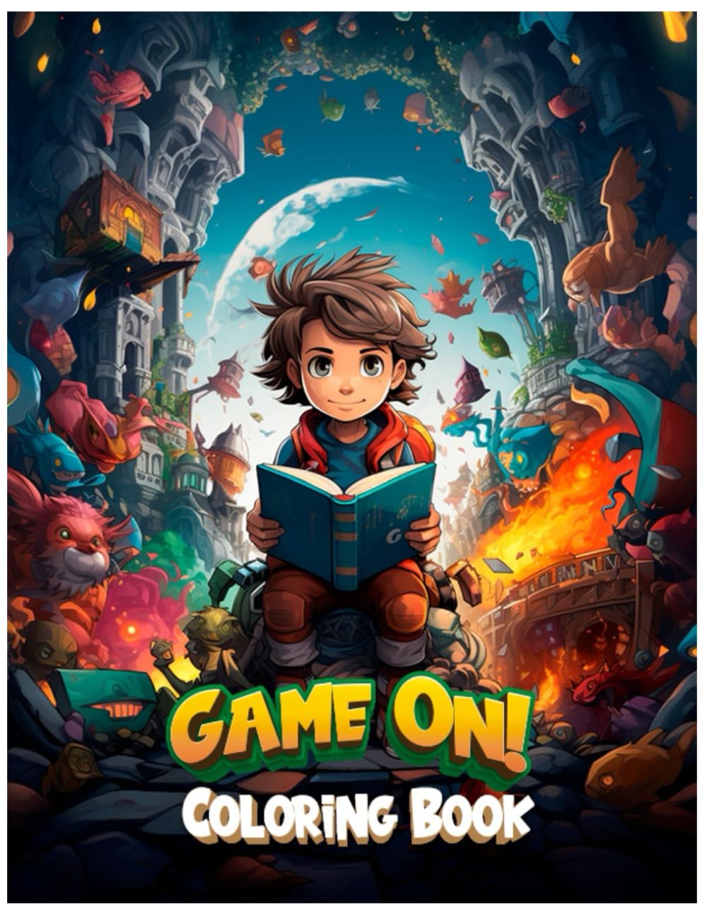 Game on! Video Game Coloring Book: Imagine, Adventure, Paint: Gaming Fun for Young Artists (Ages 5-10) WoodArtSupply