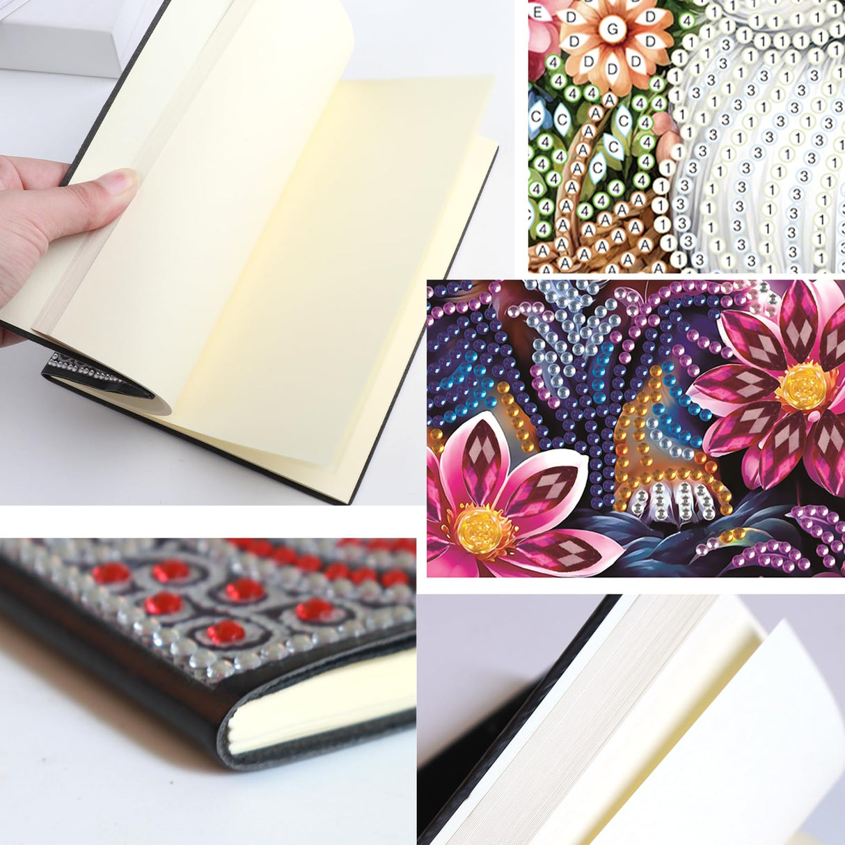 DIY Diamond Painting Notebook Kit, Theme of Pets, Special Shaped Diamond Art Notebook Journal Sketchbook for Writing & Drawing Focart