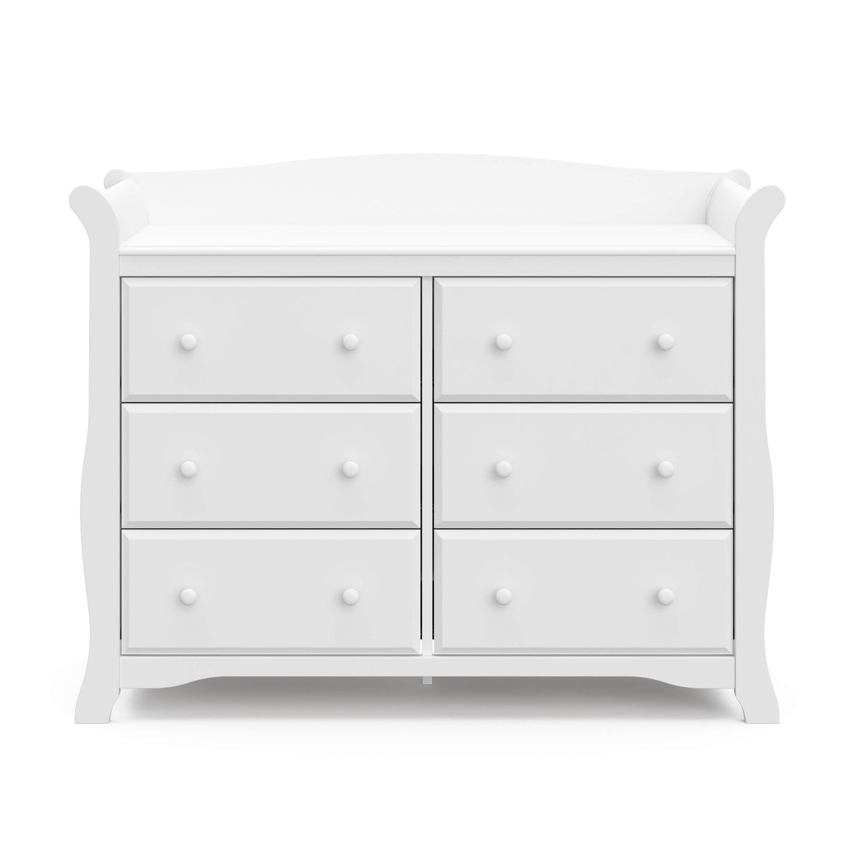 Storkcraft Avalon 6 Drawer Double Dresser (White) – Dresser for Kids Bedroom, Nursery Dresser Organizer, Chest of Drawers for Bedroom with 6 Drawers, Classic Design for Children’s Bedroom Storkcraft