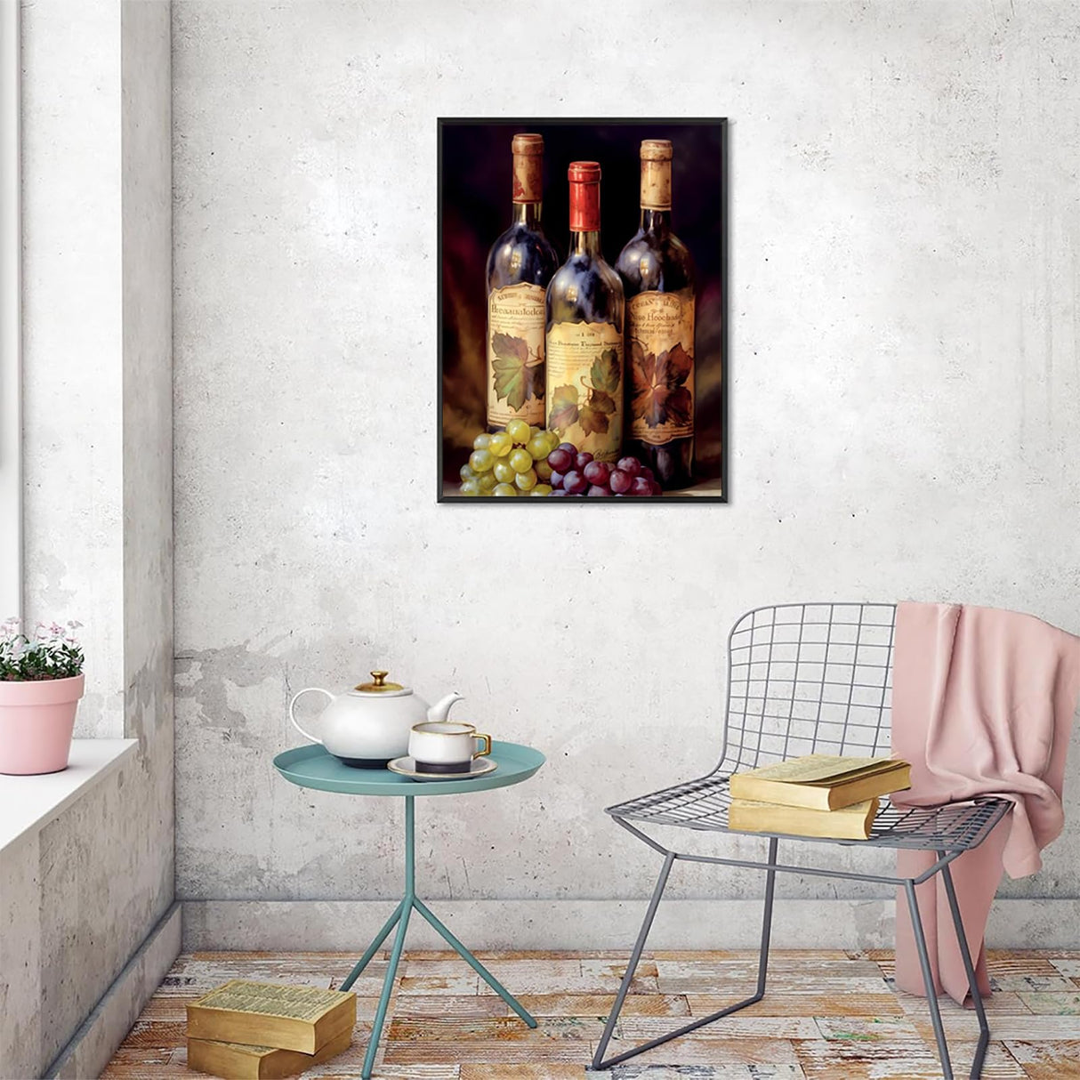 Food DIY Diamond Painting Kits for Adults, Vintage Wine Fruit Diamond Art 5D Diamond Dots Art Round Full Drill Gem Painting Embroidery Kits Gifts 12x16 inch UPABLUNSO