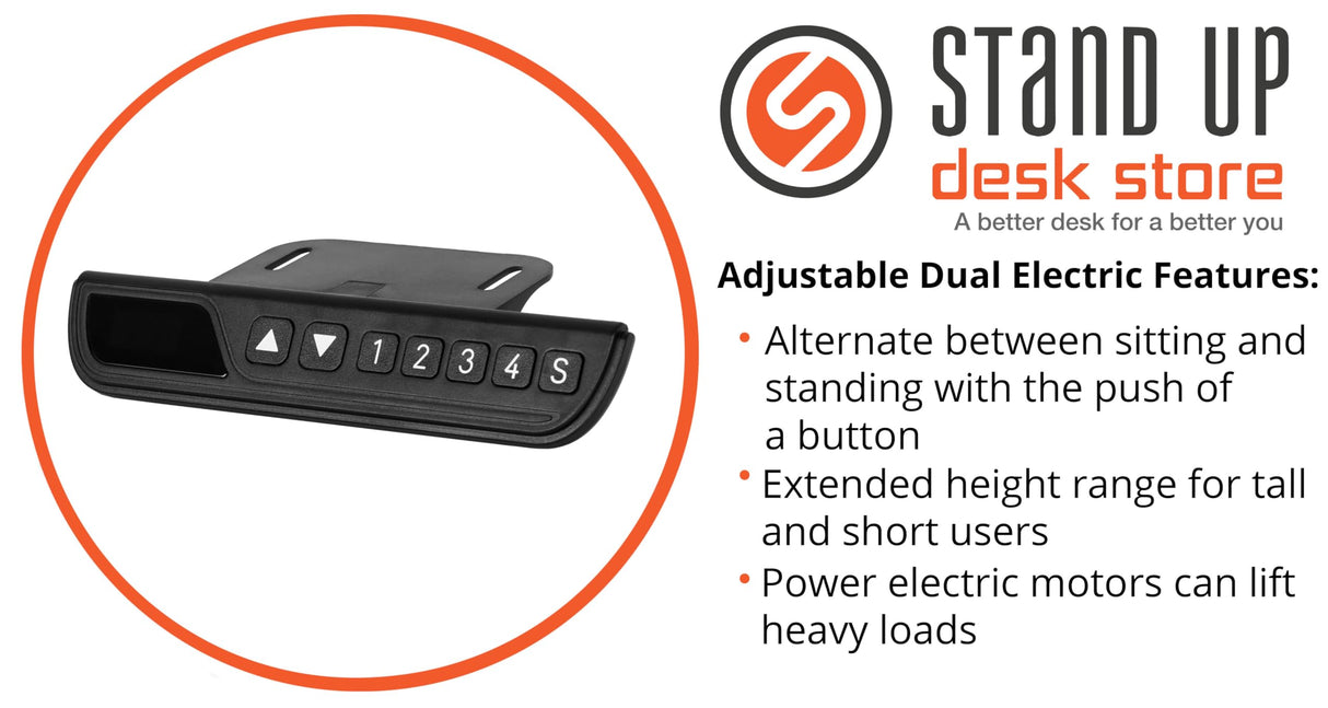 Stand Up Desk Store Reclaimed Wood Electric Adjustable Height Standing Desk with Programmable Memory (Black Frame/Natural Fir Top, 71" Wide) S Stand Up Desk Store