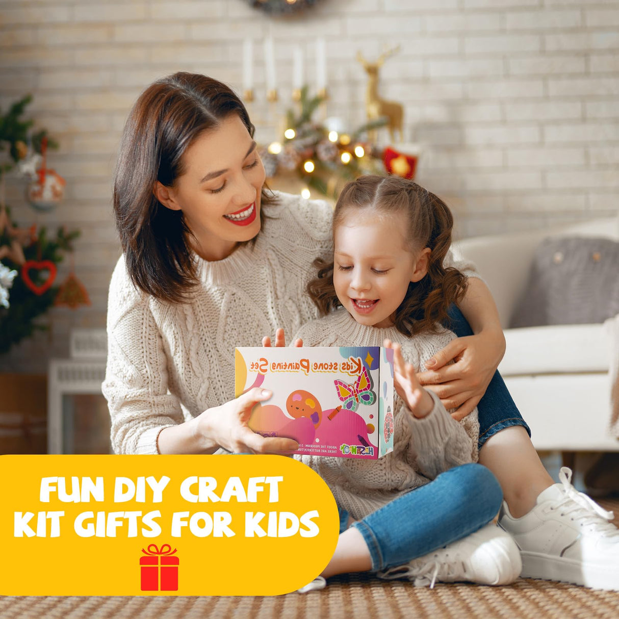 Stepping Stones Painting Kit for Kids Ages 4-12 - 5 Pack Paint Your Own Garden Stones with Butterfly, Unicorn & Ladybug Designs, Outdoor Art & Craft Activity Set, Creative Summer Gift for Boys & Girls Hdsahdok