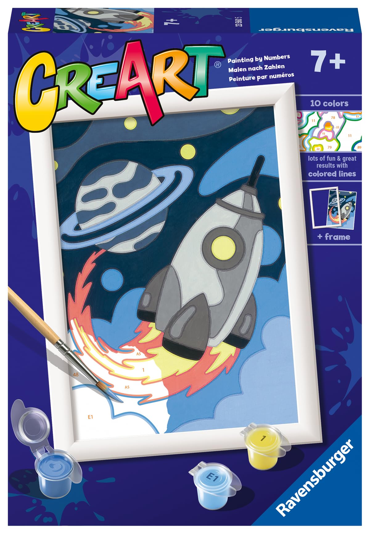 Ravensburger CreArt Space Explorer Paint by Numbers Kit for Kids - 23560 - Painting Arts and Crafts for Ages 7 and Up Ravensburger