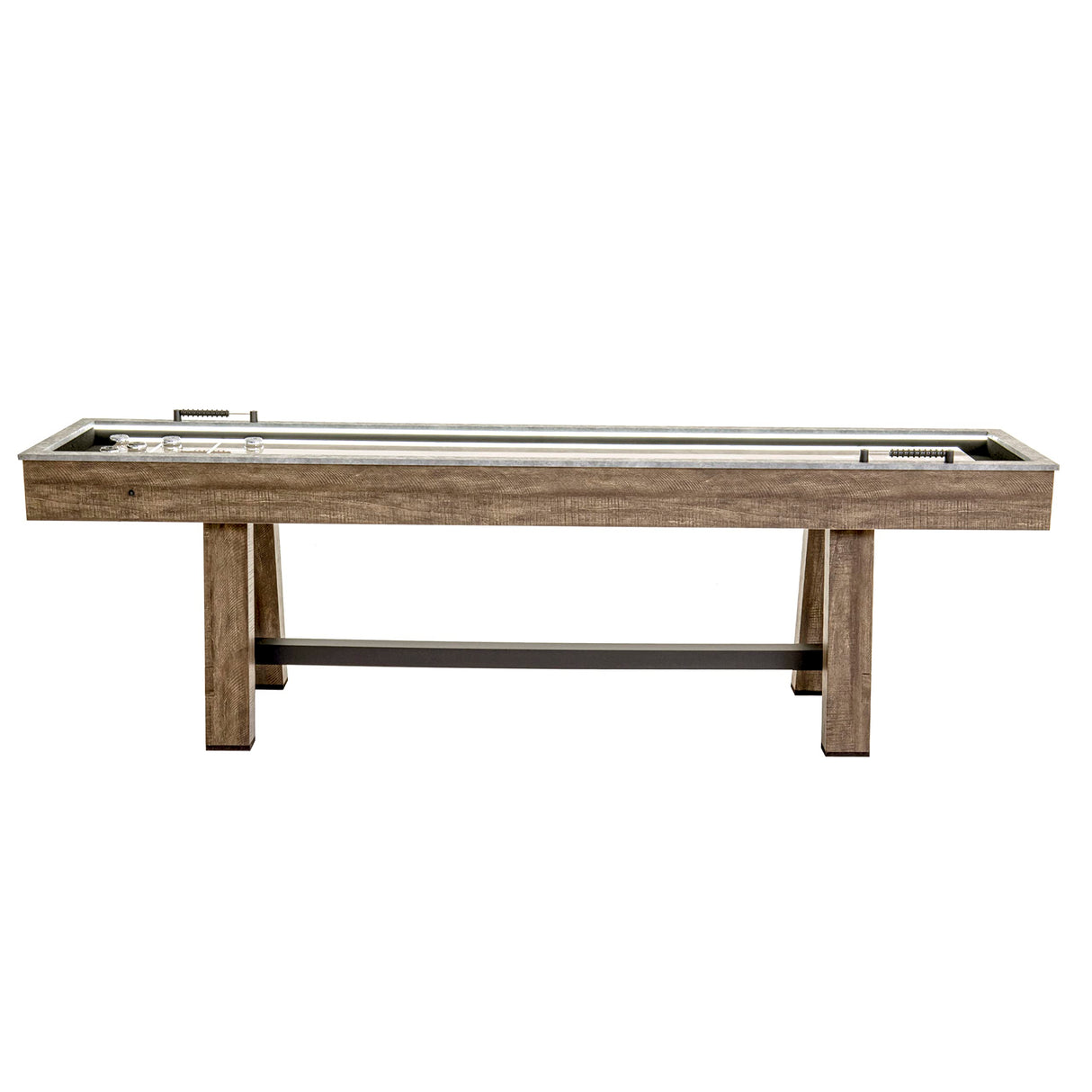 American Legend Stonebridge 9’ LED Light Up Shuffleboard Table with Bowling American Legend