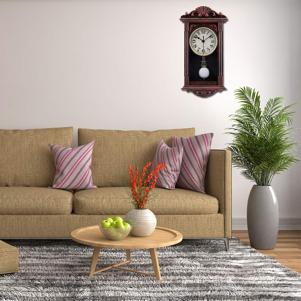 jomparis Pendulum Wall Clock Gifts for Dad,Dad Gifts for Christmas Retro Quartz Decorative Battery Operated Wall Clock for Living Room, Office, Home Decor(16 Inch, Bronze) jomparis